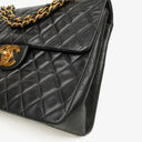 Chanel Maxi Jumbo CC Classic Single Flap Bag Black Quilted Lambskin 24K Gold-Plated Hardware