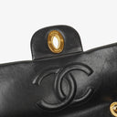 Chanel Maxi Jumbo CC Classic Single Flap Bag Black Quilted Lambskin 24K Gold-Plated Hardware