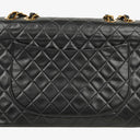 Chanel Maxi Jumbo CC Classic Single Flap Bag Black Quilted Lambskin 24K Gold-Plated Hardware