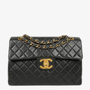 Chanel Maxi Jumbo CC Classic Single Flap Bag Black Quilted Lambskin 24K Gold-Plated Hardware