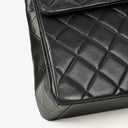 Chanel Maxi Jumbo CC Classic Single Flap Bag Black Quilted Lambskin 24K Gold-Plated Hardware