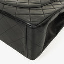 Chanel Maxi Jumbo CC Classic Single Flap Bag Black Quilted Lambskin 24K Gold-Plated Hardware