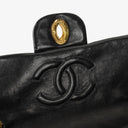 Chanel Maxi Jumbo CC Classic Single Flap Bag Black Quilted Lambskin 24K Gold-Plated Hardware