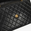 Chanel Maxi Jumbo CC Classic Single Flap Bag Black Quilted Lambskin 24K Gold-Plated Hardware