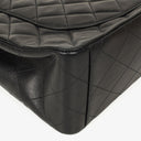 Chanel Maxi Jumbo CC Classic Single Flap Bag Black Quilted Lambskin 24K Gold-Plated Hardware