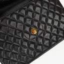 Chanel Maxi Jumbo CC Classic Single Flap Bag Black Quilted Lambskin 24K Gold-Plated Hardware