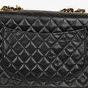Chanel Maxi Jumbo CC Classic Single Flap Bag Black Quilted Lambskin 24K Gold-Plated Hardware