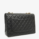 Chanel Maxi Jumbo Classic Single Flap Bag Black Quilted Lambskin 24K Gold-Plated Hardware