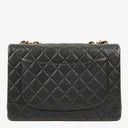 Chanel Maxi Jumbo Classic Single Flap Bag Black Quilted Lambskin 24K Gold-Plated Hardware