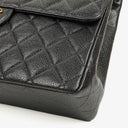 Chanel Maxi Jumbo Classic Single Flap Bag Black Quilted Lambskin 24K Gold-Plated Hardware