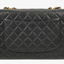 Chanel Maxi Jumbo Classic Single Flap Bag Black Quilted Lambskin 24K Gold-Plated Hardware