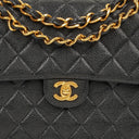 Chanel Maxi Jumbo Classic Single Flap Bag Black Quilted Lambskin 24K Gold-Plated Hardware