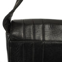 Chanel Maxi Logo Crossbody Flap Bag Black Vertical Quilted Lambskin 24K Gold-Plated Hardware