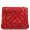 Chanel Maxi Logo Flap Bag in Red Quilted Lambskin and 24k Gold Plated Hardware