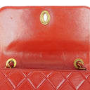Chanel Maxi Logo Flap Bag in Red Quilted Lambskin and 24k Gold Plated Hardware