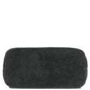 Chanel Medallion Vintage Tote Bag In Black Quilted Suede