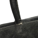 Chanel Medallion Vintage Tote Bag In Black Quilted Suede