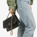 Chanel Medium Black Lambskin Quilted Single Flap Bag 24K Gold-Plated Hardware