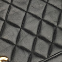 Chanel Medium Black Lambskin Quilted Single Flap Bag 24K Gold-Plated Hardware