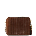 Chanel Medium Camera Tassel Brown Vertical Quilted Lambskin CC Flap Shoulder Bag 24K Gold-Plated Hardware, 1994-1996