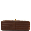 Chanel Medium Camera Tassel Brown Vertical Quilted Lambskin CC Flap Shoulder Bag 24K Gold-Plated Hardware, 1994-1996