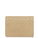 Chanel Medium Classic Beige Ivory Quilted Lambskin Single Flap Bag With 24K Gold-Plated Hardware