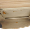 Chanel Medium Classic Beige Ivory Quilted Lambskin Single Flap Bag With 24K Gold-Plated Hardware