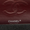 Chanel Medium Classic Black Quilted Caviar Double Flap Bag With Silver - Tone Hardware