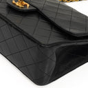 Chanel Medium Classic Black Quilted Lambskin Double Flap Bag With 24K Gold-Plated Hardware
