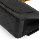 Chanel Medium Classic Black Quilted Lambskin Double Flap Bag With 24K Gold-Plated Hardware