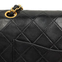 Chanel Medium Classic Black Quilted Lambskin Double Flap Bag With 24K Gold-Plated Hardware