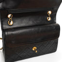 Chanel Medium Classic Black Quilted Lambskin Double Flap Bag With 24K Gold-Plated Hardware