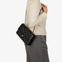 Chanel Medium Classic Black Quilted Lambskin Double Flap Bag With Gold-Tone Hardware