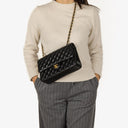 Chanel Medium Classic Black Quilted Lambskin Double Flap Bag With Gold-Tone Hardware