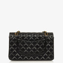 Chanel Medium Classic Black Quilted Lambskin Double Flap Bag With Gold-Tone Hardware