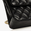 Chanel Medium Classic Black Quilted Lambskin Double Flap Bag With Gold-Tone Hardware
