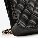 Chanel Medium Classic Black Quilted Lambskin Double Flap Bag With Gold-Tone Hardware