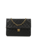 Chanel Medium Classic Black Quilted Lambskin Single Flap Bag With 24K Gold-Plated Hardware