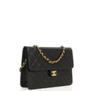 Chanel Medium Classic Black Quilted Lambskin Single Flap Bag With 24K Gold-Plated Hardware