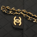 Chanel Medium Classic Black Quilted Lambskin Single Flap Bag With 24K Gold-Plated Hardware
