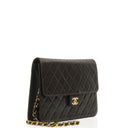Chanel Medium Classic Black Quilted Lambskin Single Flap Bag With 24K Gold-Plated Hardware