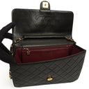 Chanel Medium Classic Black Quilted Lambskin Single Flap Bag With 24K Gold-Plated Hardware