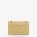 Chanel Medium Classic Double Flap Bag Beige Quilted Lambskin With 24K Gold-Plated Hardware