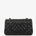 Chanel Medium Classic Double Flap Bag Black Quilted Caviar Leather With Silver-Tone Hardware, 2010-2011