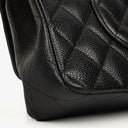 Chanel Medium Classic Double Flap Bag Black Quilted Caviar Leather With Silver-Tone Hardware, 2010-2011