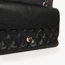 Chanel Medium Classic Double Flap Bag Black Quilted Caviar Leather With Silver-Tone Hardware, 2010-2011