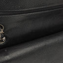 Chanel Medium Classic Double Flap Bag Black Quilted Caviar Leather With Silver-Tone Hardware, 2010-2011