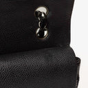 Chanel Medium Classic Double Flap Bag Black Quilted Caviar Leather With Silver-Tone Hardware, 2010-2011