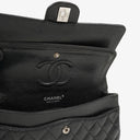 Chanel Medium Classic Double Flap Bag Black Quilted Caviar Leather With Silver-Tone Hardware, 2010-2011