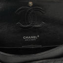 Chanel Medium Classic Double Flap Bag Black Quilted Caviar Leather With Silver-Tone Hardware, 2010-2011